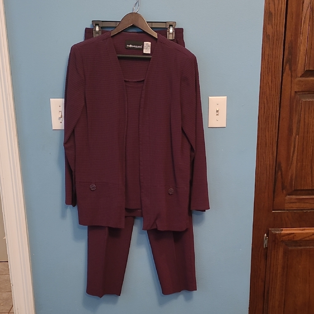 Purple Two-Piece Suit Set
